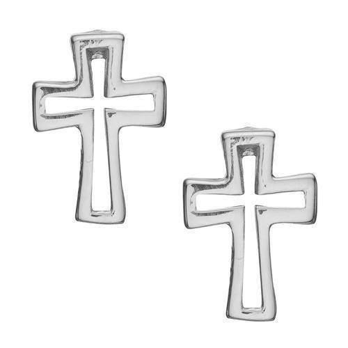 Image of 925 sterling sølv Collect ørestikker Crosses små åbne kors fra Christina Collect